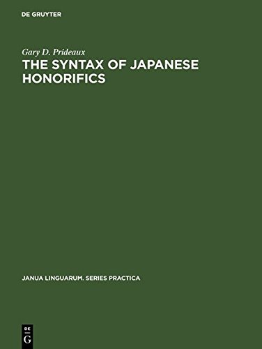 Syntax of Japanese Honorifics [Hardcover]