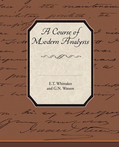 A Course Of Modern Analysis [Paperback]