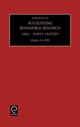 Advances in Accounting Behavioral Research [Hardcover]