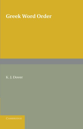 Greek Word Order [Paperback]