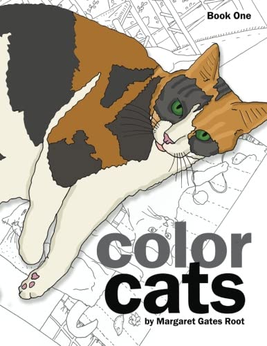 Color Cats Book One Coloring Pages For Adults [Paperback]