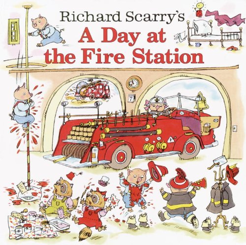Richard Scarry's A Day at the Fire Station [Paperback]