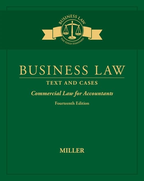 Business Law Text &amp Cases - Commercial Law for Accountants [Paperback]