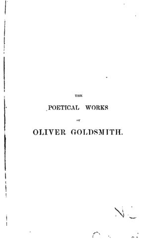 The Poetical Works Of Oliver Goldsmith [Paperback]