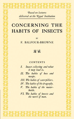 Concerning the Habits of Insects [Paperback]