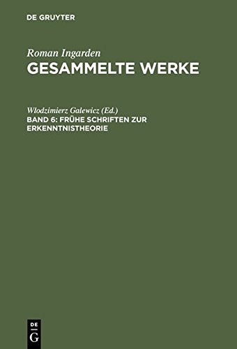 Frhe Schriften Zur Erkenntnistheorie [Hardcover]