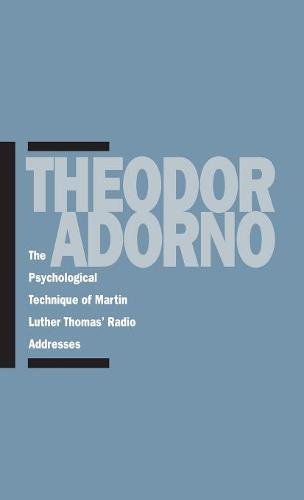The Psychological Technique of Martin Luther Thomas Radio Addresses [Hardcover]