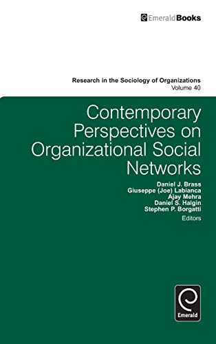 Contemporary Perspectives On Organizational Social Networks (research In The Soc [Hardcover]
