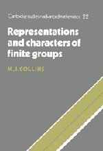 Representations and Characters of Finite Groups [Hardcover]
