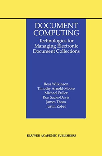 Document Computing Technologies for Managing Electronic Document Collections [Hardcover]