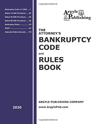 Attorney's Bankruptcy Code and Rules Book [Paperback]