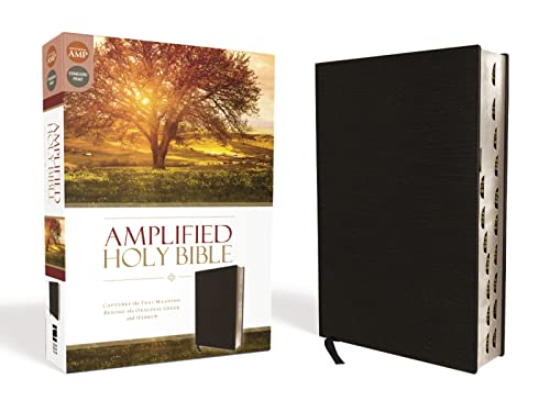 Amplified Holy Bible, Bonded Leather, Black, Thumb Indexed: Captures the Full Me [Leather / fine bindi]