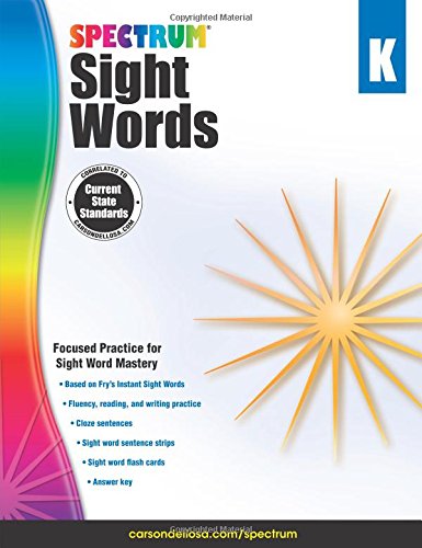 Spectrum Sight Words, Grade K [Paperback]