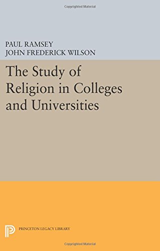 The Study of Religion in Colleges and Universities [Paperback]