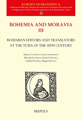 Bohemian Editors and Translators at the Turn of the 16th Century [Hardcover]