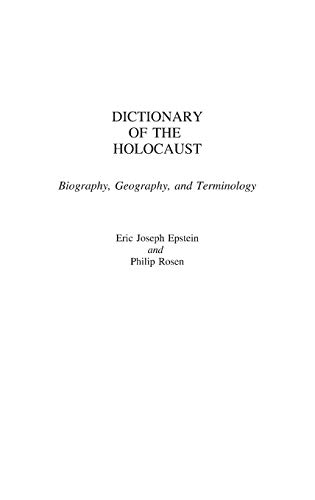 Dictionary Of The Holocaust [Hardcover]