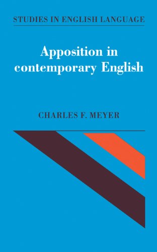 Apposition in Contemporary English [Hardcover]