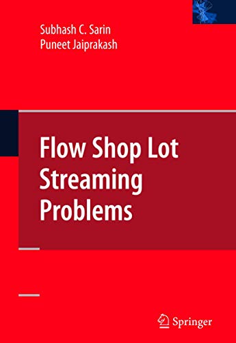 Flow Shop Lot Streaming [Hardcover]