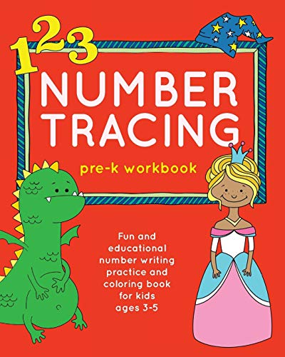 Number Tracing Pre-K Workbook Fun and Educational Number Writing Practice and C [Paperback]