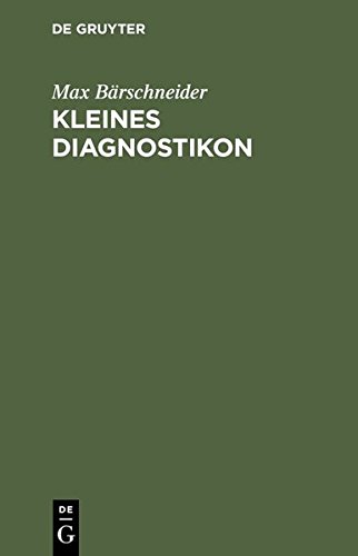 Kleines Diagnostikon  Differentialdiagnose klinischer Symptome [Hardcover]