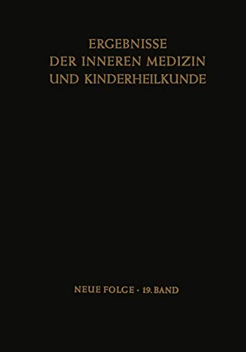 Ergebnisse der Inneren Medizin und Kinderheilkunde [Paperback]