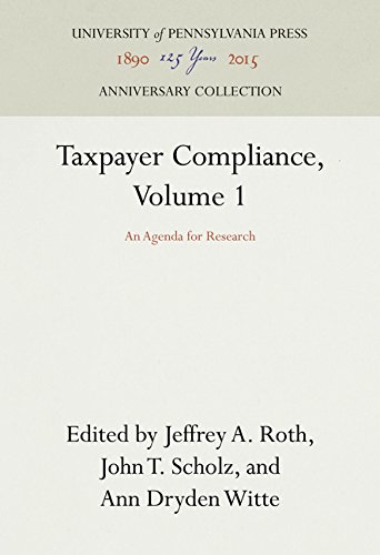 Taxpayer Compliance, Volume 1 An Agenda For Research (law In Social Context) [Hardcover]