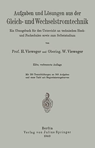 Aufgaben und Lsungen aus der Gleich- und Wechselstromtechnik Ein bungsbuch f [Paperback]