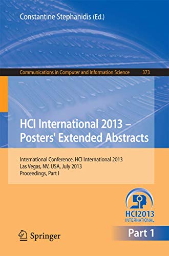 HCI International 2013 - Posters' Extended Abstracts International Conference,  [Paperback]