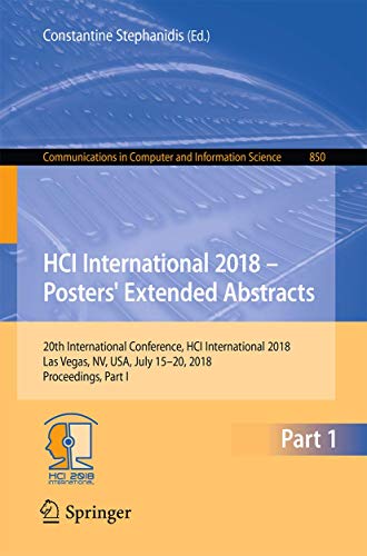 HCI International 2018  Posters' Extended Abstracts 20th International Confere [Paperback]