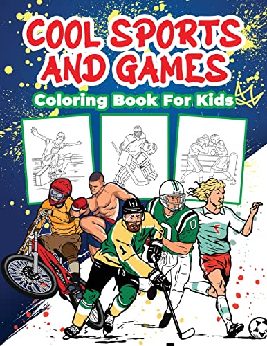 Cool Sports And Games Coloring Book For Kids