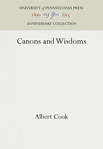Canons and Wisdoms [Hardcover]