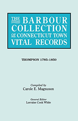 Barbour Collection of Connecticut Town Vital Records [Paperback]