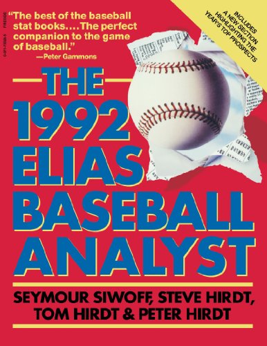 Elias Baseball Analyst 1992 [Paperback]