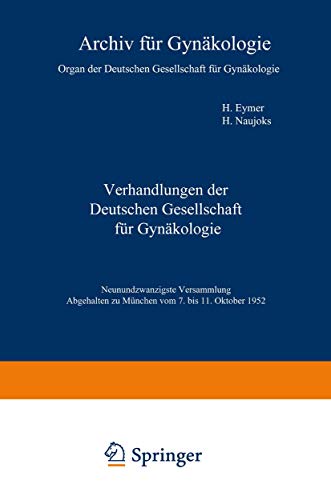 Verhandlungen der Deutschen Gesellschaft fr Gynkologie [Paperback]