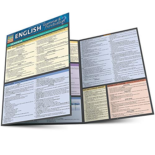 English Grammar &amp Punctuation a QuickStudy Laminated Reference Guide [Fold-out book or cha]