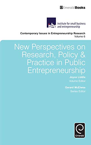 New Perspectives On Research, Policy & Practice In Public Entrepreneurship (cont [Hardcover]