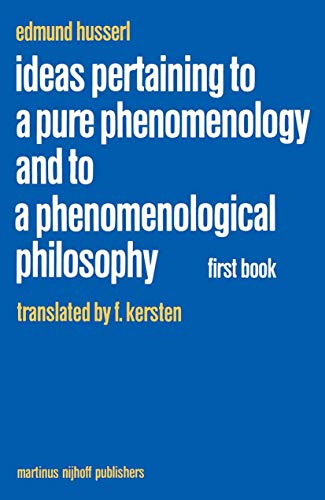 Ideas Pertaining to a Pure Phenomenology and to a Phenomenological Philosophy F [Hardcover]