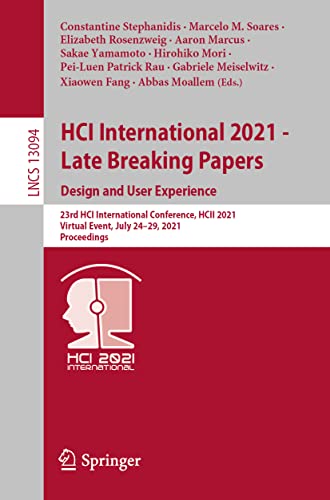 HCI International 2021 - Late Breaking Papers Design and User Experience 23rd  [Paperback]