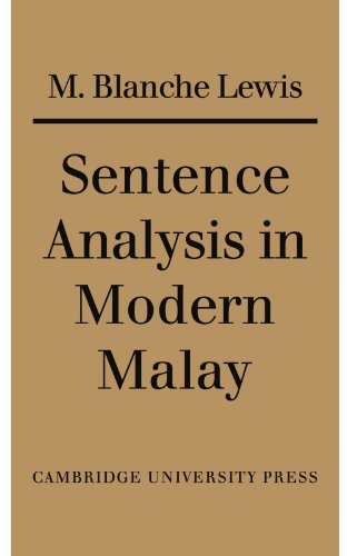 Sentence Analysis in Modern Malay [Paperback]