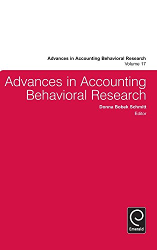 Advances In Accounting Behavioral Research [Hardcover]