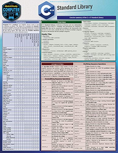 C++ Standard Library a QuickStudy Laminated Reference Guide [Fold-out book or cha]