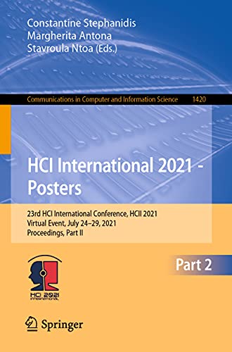 HCI International 2021 - Posters 23rd HCI International Conference, HCII 2021,  [Paperback]