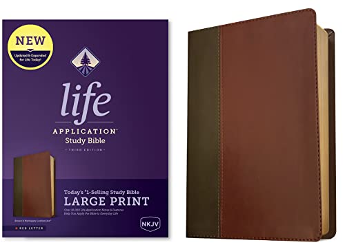 NKJV Life Application Study Bible, Third Edition, Large Print (Red Letter, Leath [Leather / fine bindi]