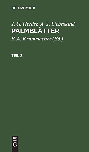 Palmstter Th. 3  Erlesene Morgenlndische Erzhlungen Fr die Jugend MIT Kupf [Hardcover]