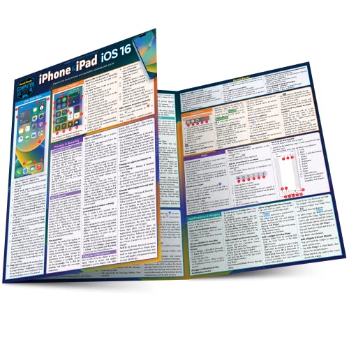 iPhone &amp iPad iOS 16 a QuickStudy Laminated Reference Guide [Fold-out book or cha]