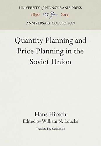 Quantity Planning and Price Planning in the Soviet Union [Hardcover]