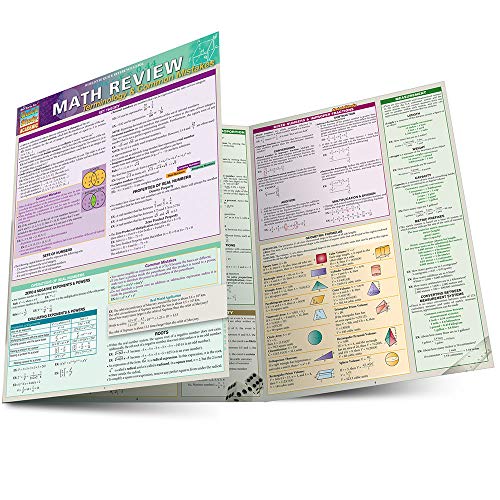 Math Review Terminology &amp Common Mistakes [Fold-out book or cha]