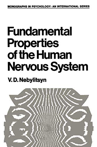 Fundamental Properties of the Human Nervous System [Paperback]
