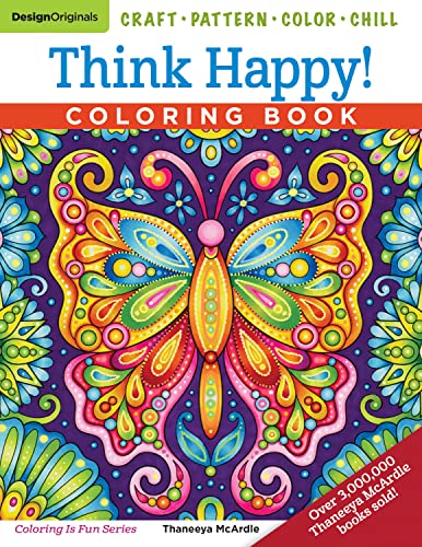 Think Happy Coloring Book Craft, Pattern, Color, Chill [Paperback]