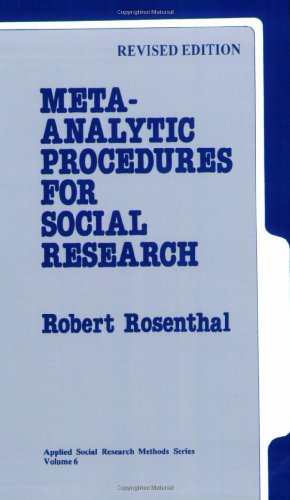 Meta-Analytic Procedures for Social Research [Paperback]